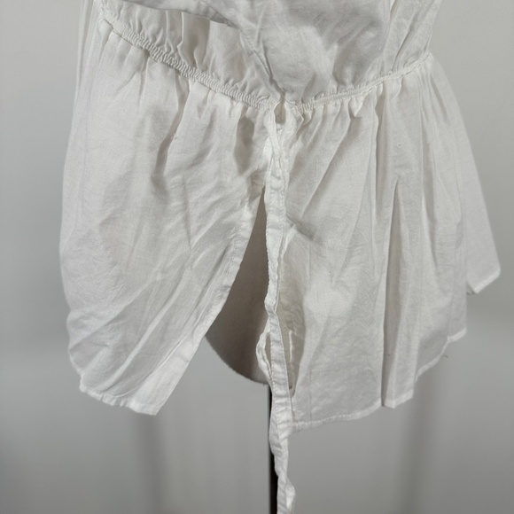 NWT Lane Bryant White Cotton V Neck Blouse Pom Pom Tunic Boho 18/20 - Picture 8 of 14